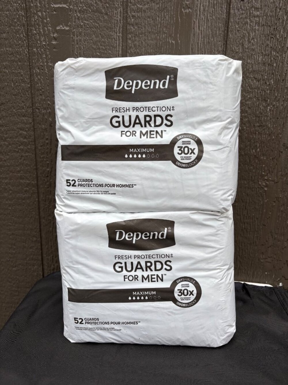 Depend Fresh Protection Guards For Men Maximum Absorbency 52-Count Pack 2-Pack